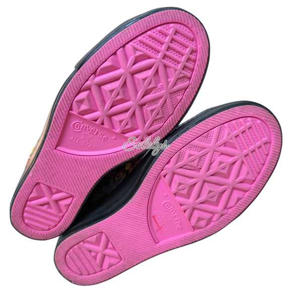 Converse x PATBO 2016 Floral Embroidered Lux Mid Hidden Wedge Black Pink 6.5 - Picture 5 of 13